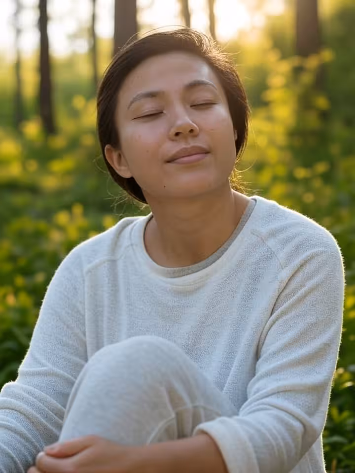 Person engaging in self-care activities montage, wellness and personal growth imagery, positive tran